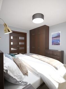 Фото № 3: Дизайн-проект трехкомнатной квартиры 53.0  м² Скандинавский стиль для ЖК Московский