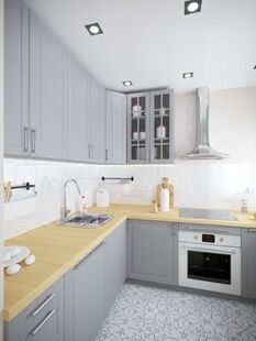 Фото № 5: Дизайн-проект трехкомнатной квартиры 53.0  м² Скандинавский стиль для ЖК Московский