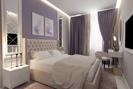 Фото № 1: Дизайн-проект двухкомнатной квартиры 63.3  м² Стиль Арт-деко для ЖК Московский