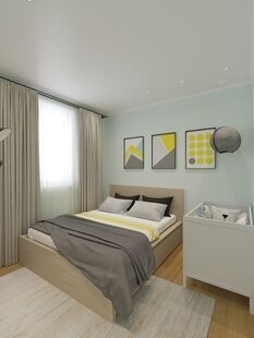 Фото № 5: Дизайн-проект трехкомнатной квартиры 56.5  м² Скандинавский стиль для ЖК Московский