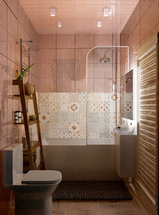 Фото № 4: Дизайн-проект квартиры-студии 28.47  м² Стиль Этнический для ЖК Центральный