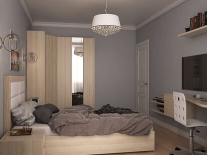 Фото № 1: Дизайн-проект трехкомнатной квартиры 80.67  м² Стиль Контемпорари для ЖК Московский