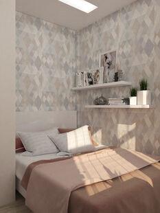 Фото № 4: Дизайн-проект однокомнатной квартиры 39.5  м² Стиль Модернизм для ЖК Московский