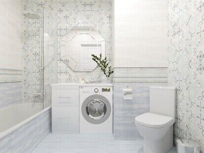 Фото № 3: Дизайн-проект однокомнатной квартиры 46.47  м² Стиль Контемпорари для ЖК Московский