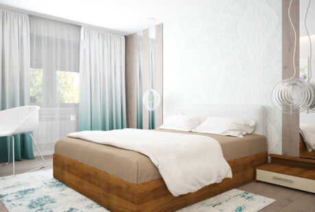 Фото № 3: Дизайн-проект двухкомнатной квартиры 56.88  м² Эко-стиль для ЖК Московский