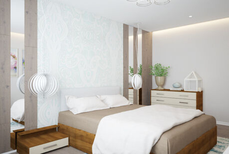 Фото № 6: Дизайн-проект двухкомнатной квартиры 56.88  м² Эко-стиль для ЖК Московский