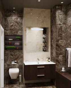 Фото № 5: Дизайн-проект однокомнатной квартиры 48.7  м² Стиль Минимализм для ЖК Московский