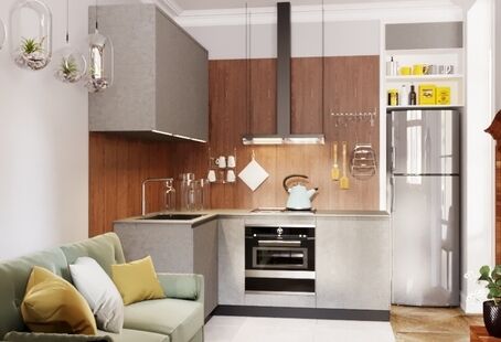 Фото № 5: Дизайн-проект двухкомнатной квартиры 46.27  м² Этнический стиль для ЖК Московский