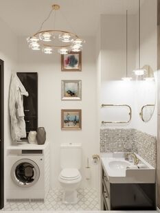 Фото № 6: Дизайн-проект двухкомнатной квартиры 46.27  м² Этнический стиль для ЖК Московский