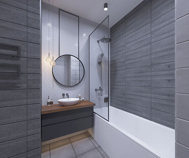 Фото № 3: Дизайн-проект однокомнатной квартиры 39.88  м² Стиль Лофт для ЖК Московский