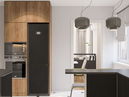 Фото № 6: Дизайн-проект двухкомнатной квартиры 74.0  м² Стиль Модернизм для ЖК Московский