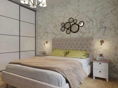 Фото № 5: Дизайн-проект четырехкомнатной квартиры 130.69  м² Стиль Американская классика для ЖК Московский