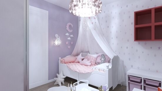 Фото № 4: Дизайн-проект четырехкомнатной квартиры 60.35  м² Скандинавский стиль для ЖК Московский