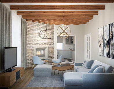 Фото № 1: Дизайн-проект пятикомнатной квартиры 177.28  м² Стиль Эклектика для одноэтажного дома