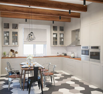 Фото № 3: Дизайн-проект пятикомнатной квартиры 177.28  м² Стиль Эклектика для одноэтажного дома