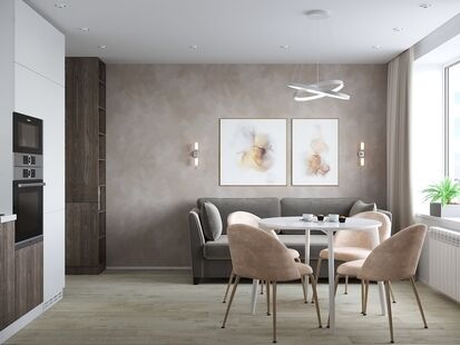 Фото № 5: Дизайн-проект четырехкомнатной квартиры 104.16  м² Стиль Современный для ЖК Московский