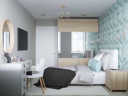 Фото № 4: Дизайн-проект четырехкомнатной квартиры 104.16  м² Стиль Современный для ЖК Московский