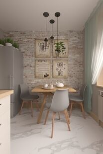 Фото № 1: Дизайн-проект трехкомнатной квартиры 69.02  м² Скандинавский стиль для ЖК Московский