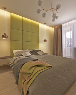 Фото № 3: Дизайн-проект трехкомнатной квартиры 69.02  м² Скандинавский стиль для ЖК Московский