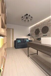 Фото № 2: Дизайн-проект трехкомнатной квартиры 69.02  м² Скандинавский стиль для ЖК Московский