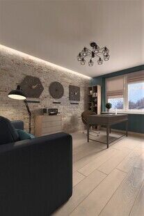 Фото № 5: Дизайн-проект трехкомнатной квартиры 69.02  м² Скандинавский стиль для ЖК Московский