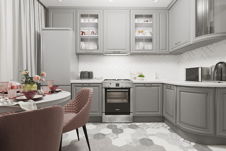 Фото № 4: Дизайн-проект однокомнатной квартиры 36.33  м² Стиль Контемпорари для ЖК Московский