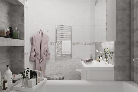 Фото № 6: Дизайн-проект однокомнатной квартиры 36.33  м² Стиль Контемпорари для ЖК Московский