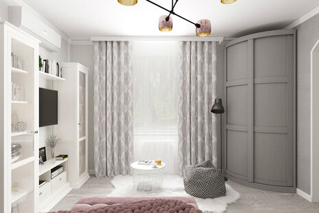 Фото № 3: Дизайн-проект однокомнатной квартиры 36.33  м² Стиль Контемпорари для ЖК Московский