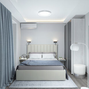 Фото № 4: Дизайн-проект трехкомнатной квартиры 50.9  м² Стиль Американская классика для ЖК Московский