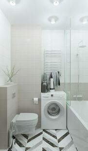 Фото № 6: Дизайн-проект трехкомнатной квартиры 50.9  м² Стиль Американская классика для ЖК Московский