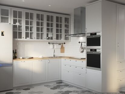 Фото № 4: Дизайн-проект трехкомнатной квартиры 91.1  м² Скандинавский стиль для ЖК Московский