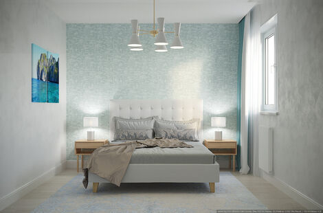 Фото № 6: Дизайн-проект трехкомнатной квартиры 91.1  м² Скандинавский стиль для ЖК Московский