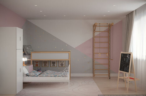 Фото № 2: Дизайн-проект трехкомнатной квартиры 91.1  м² Скандинавский стиль для ЖК Московский