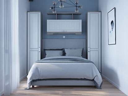 Фото № 4: Дизайн-проект двухкомнатной квартиры 49.3  м² Стиль Американская классика для ЖК Московский