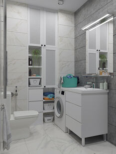 Фото № 5: Дизайн-проект двухкомнатной квартиры 49.3  м² Стиль Американская классика для ЖК Московский