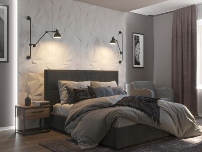 Фото № 5: Дизайн-проект двухкомнатной квартиры 62.4  м² Скандинавский стиль для ЖК Московский