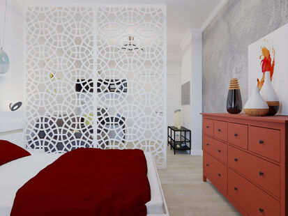 Фото № 4: Дизайн-проект однокомнатной квартиры 47.08  м² Стиль Контемпорари для ЖК Московский