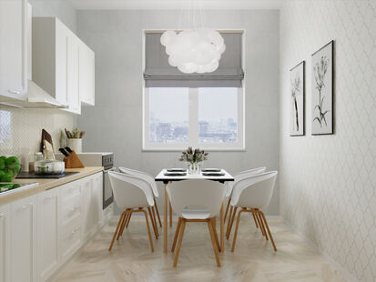 Фото № 1: Дизайн-проект двухкомнатной квартиры 62.21  м² Стиль Контемпорари для ЖК Солнцево парк