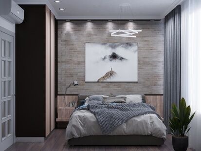 Фото № 1: Дизайн-проект трехкомнатной квартиры 68.3  м² Стиль Лофт для ЖК Перовский