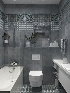 Фото № 3: Дизайн-проект однокомнатной квартиры 42.25  м² Скандинавский стиль для ЖК Московский