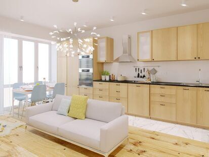 Фото № 4: Дизайн-проект евро трехкомнатной квартиры 71.56  м² Скандинавский стиль для ЖК Стрижи Сити