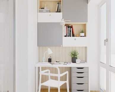 Фото № 5: Дизайн-проект евро трехкомнатной квартиры 71.56  м² Скандинавский стиль для ЖК Стрижи Сити