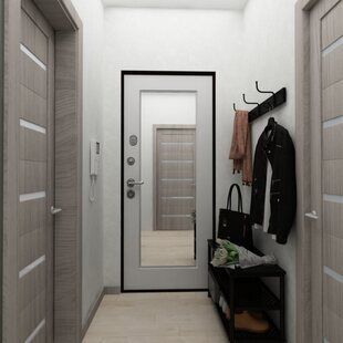 Фото № 3: Дизайн-проект однокомнатной квартиры 40.9  м² Современный стиль для ЖК Мичуринский