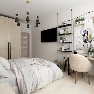 Фото № 4: Дизайн-проект двухкомнатной квартиры 58.7  м² Эко-стиль для ЖК Мичуринский