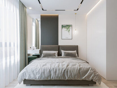 Фото № 1: Дизайн-проект трехкомнатной квартиры 86.54  м² Скандинавский стиль для ЖК Солнечный район