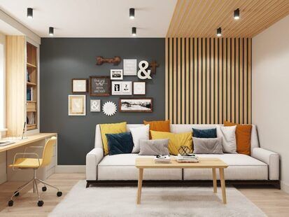 Фото № 1: Дизайн-проект двухкомнатной квартиры 62.54  м² Современный стиль для ЖК «MatrЁshka city»