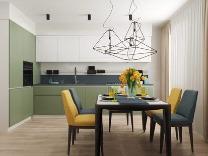 Фото № 2: Дизайн-проект двухкомнатной квартиры 62.54  м² Современный стиль для ЖК «MatrЁshka city»