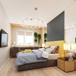 Фото № 5: Дизайн-проект двухкомнатной квартиры 62.54  м² Современный стиль для ЖК «MatrЁshka city»