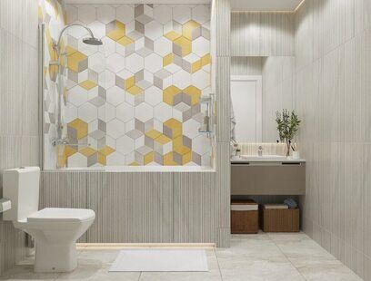 Фото № 5: Дизайн-проект двухкомнатной квартиры 77.17  м² Современный стиль для ЖК «MatrЁshka city»