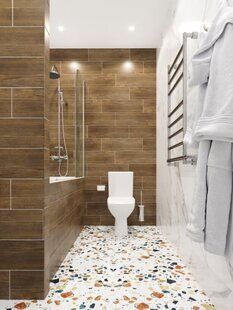 Фото № 2: Дизайн-проект однокомнатной квартиры 83.46  м² Современный стиль для ЖК MatrЁshka city